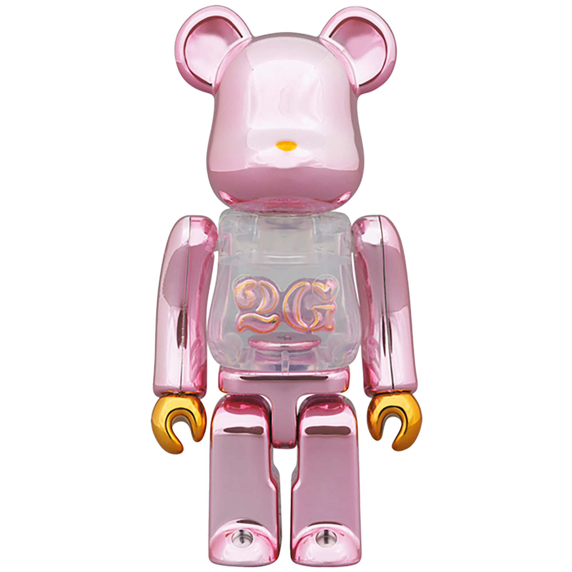 BE@RBRICK 2G PINK GOLD CHROME 100％ & 400％