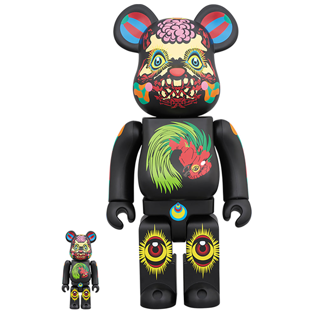 BE@RBRICK 田名網敬一 100％ & 400％ 黒_0