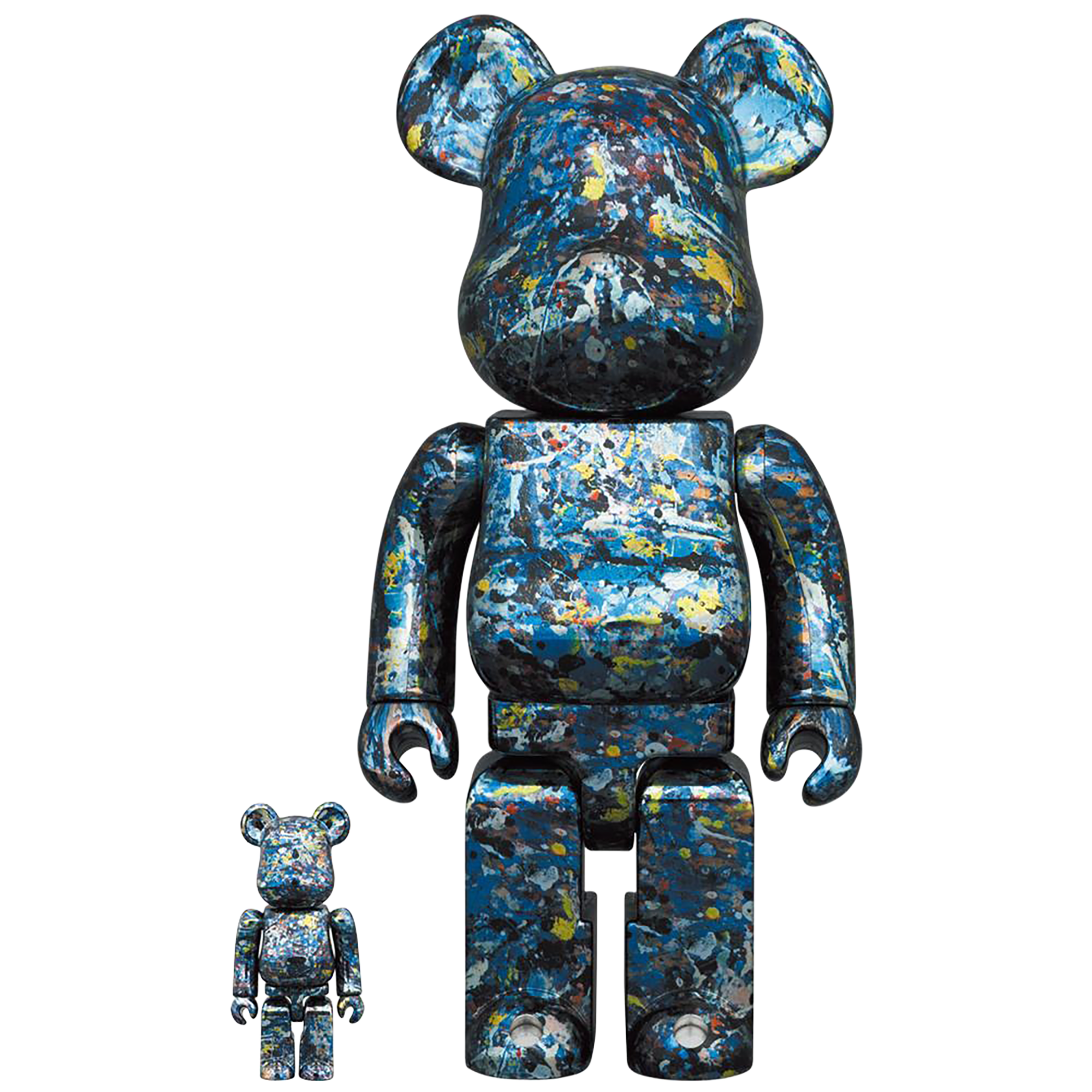 BE@RBRICK Jackson Pollock Studio CHROME Ver.100％ & 400％