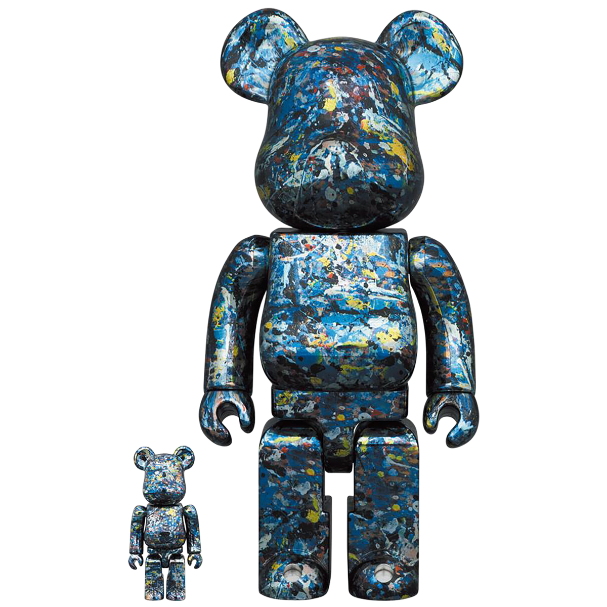BE@RBRICK Jackson Pollock Studio CHROME Ver.100％ & 400％