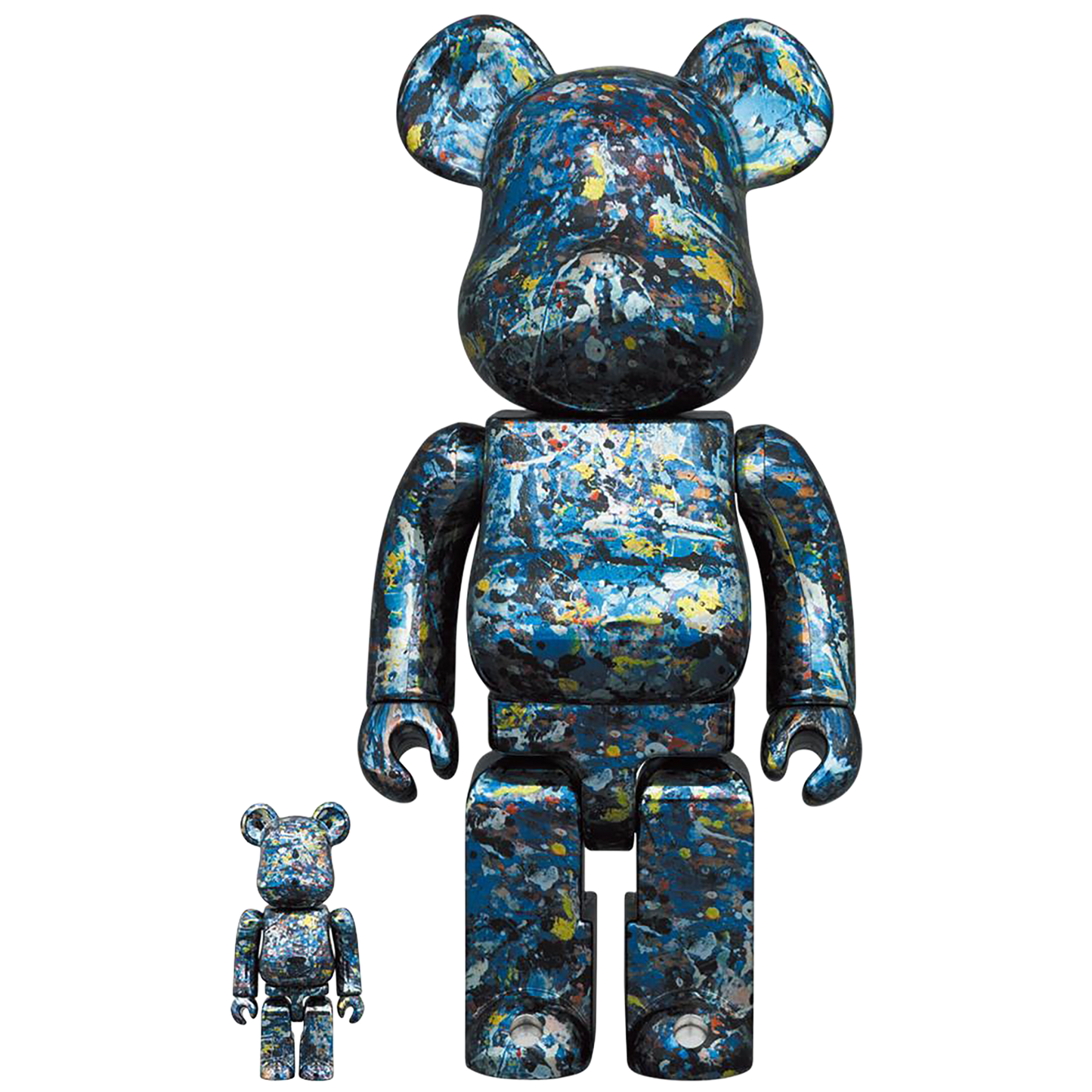 BE@RBRICK Jackson Pollock Studio CHROME Ver.100％ & 400％