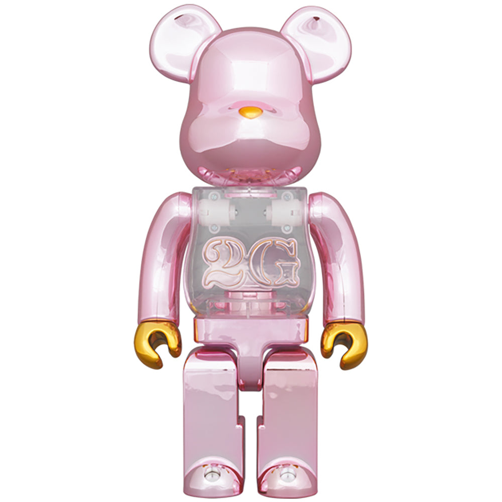 BE@RBRICK 2G PINK GOLD CHROME 100％ & 400％_2