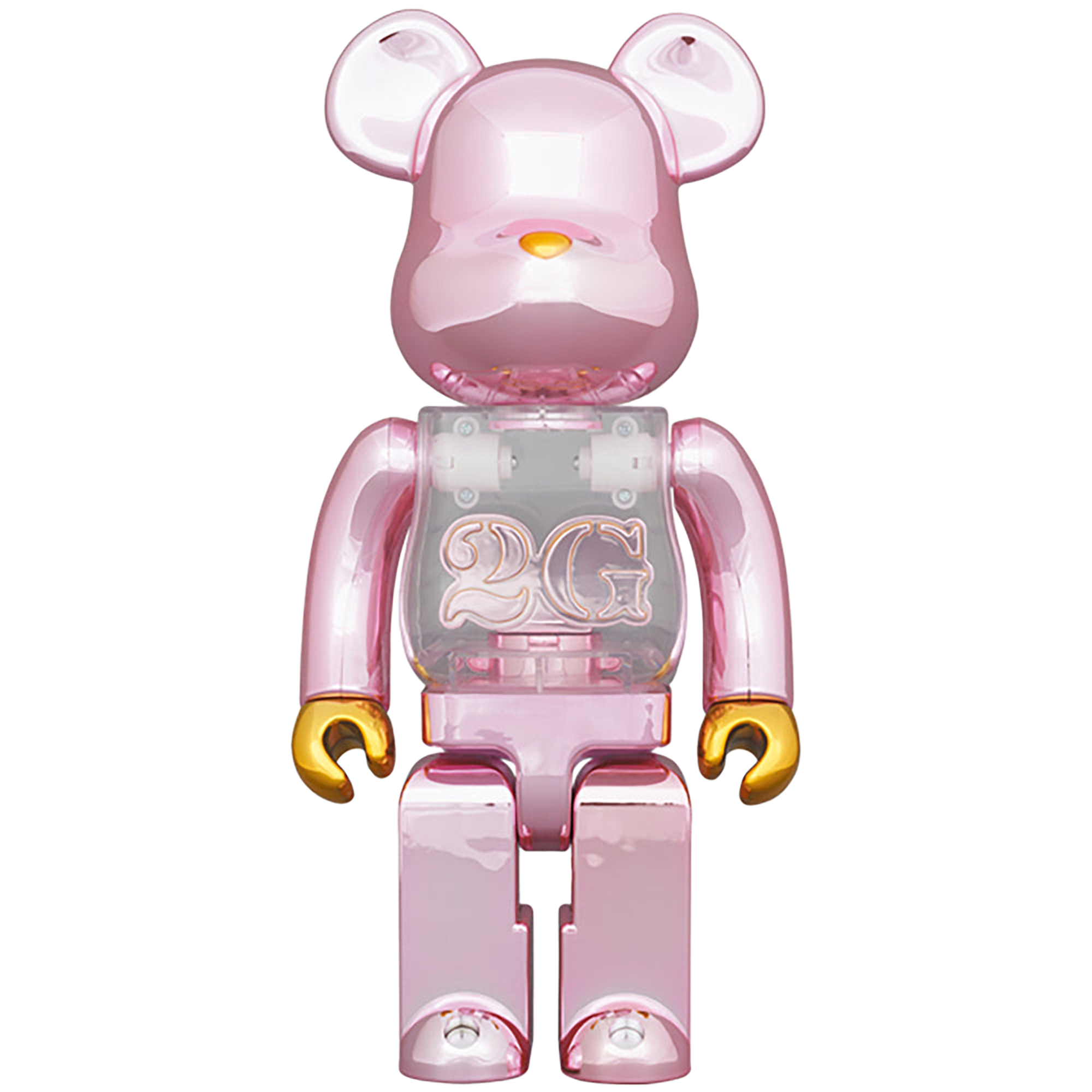 BE@RBRICK 2G PINK GOLD CHROME 100％ & 400％