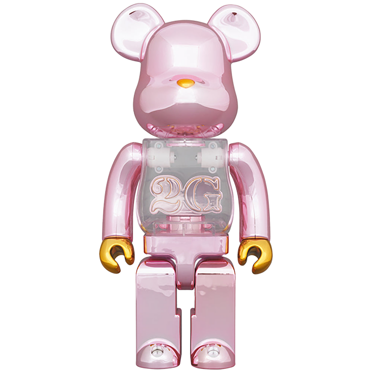 BE@RBRICK 2G PINK GOLD CHROME 100％ & 400％