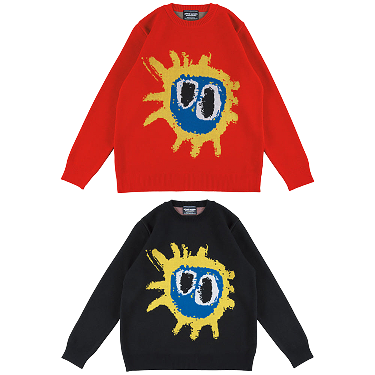 MLE Primal Scream "screamadelica" KNIT GANG COUNCIL CREWNECK SWEATER "screamadelica" 