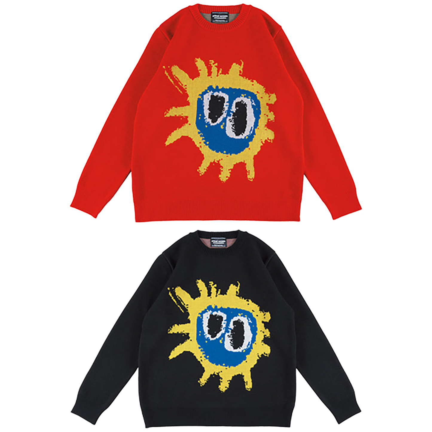 MLE Primal Scream "screamadelica" KNIT GANG COUNCIL CREWNECK SWEATER "screamadelica" 