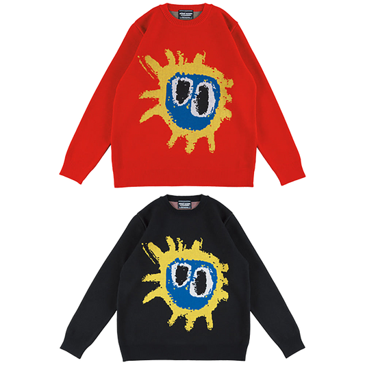 MLE Primal Scream "screamadelica" KNIT GANG COUNCIL CREWNECK SWEATER "screamadelica" 