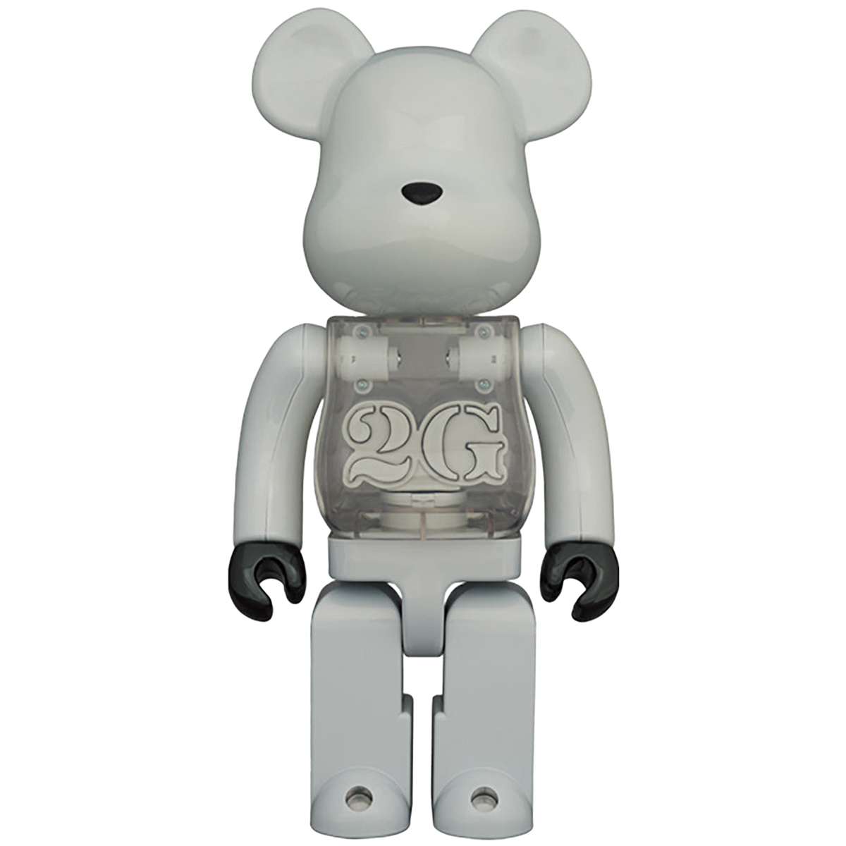 BE@RBRICK 2G WHITE CHROME 100％ & 400％