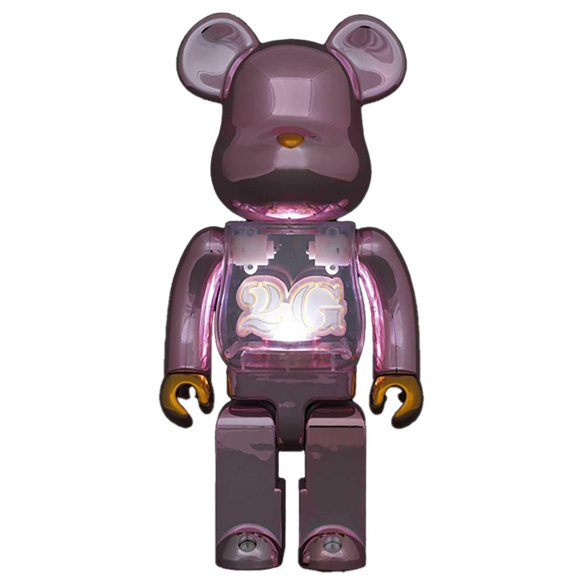 BE@RBRICK 2G PINK GOLD CHROME 100％ & 400％