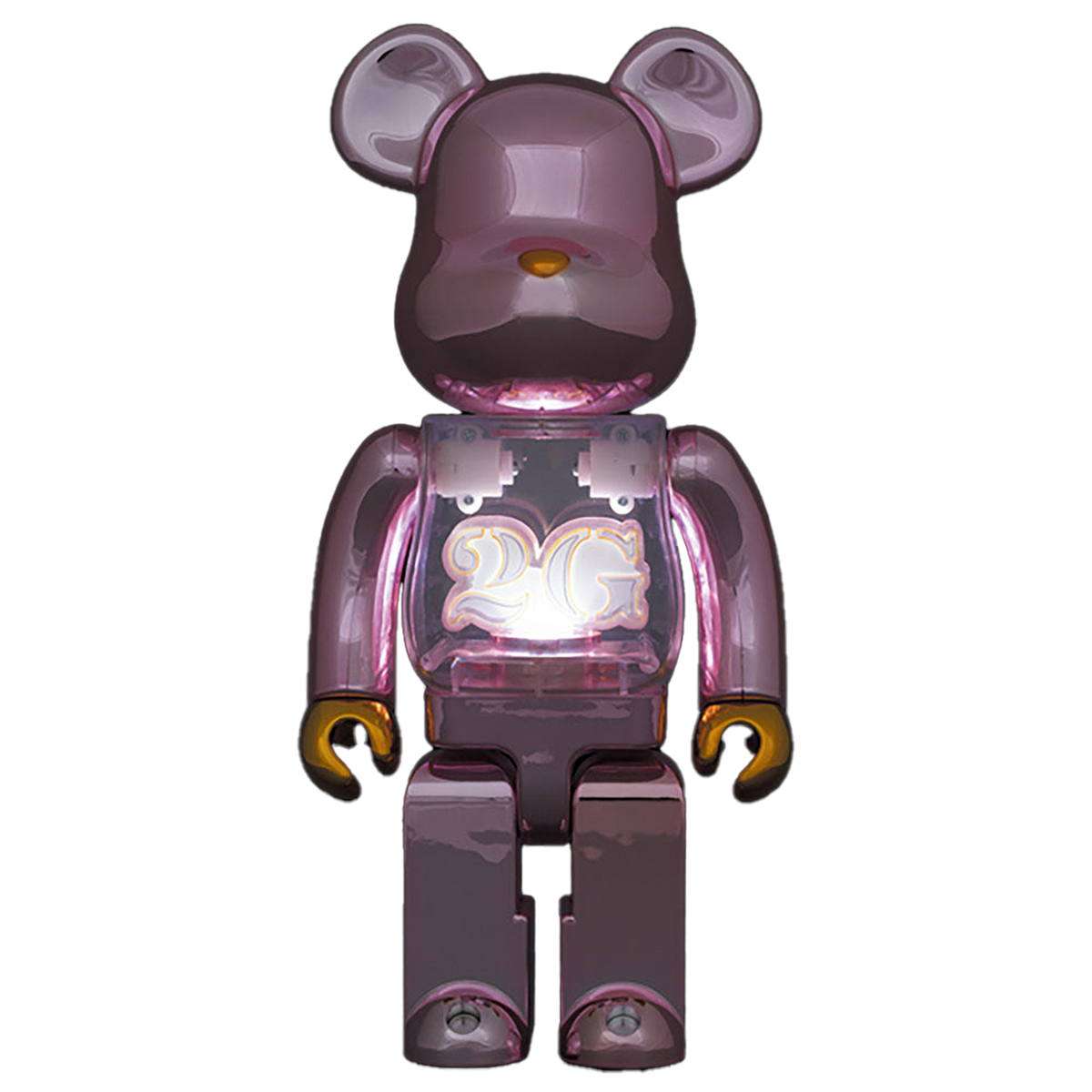 BE@RBRICK 2G PINK GOLD CHROME 100％ & 400％