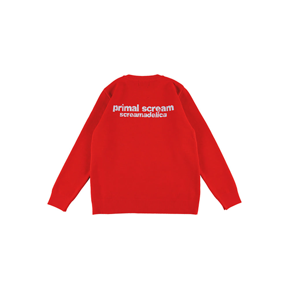 MLE Primal Scream "screamadelica" KNIT GANG COUNCIL CREWNECK SWEATER "screamadelica" _2