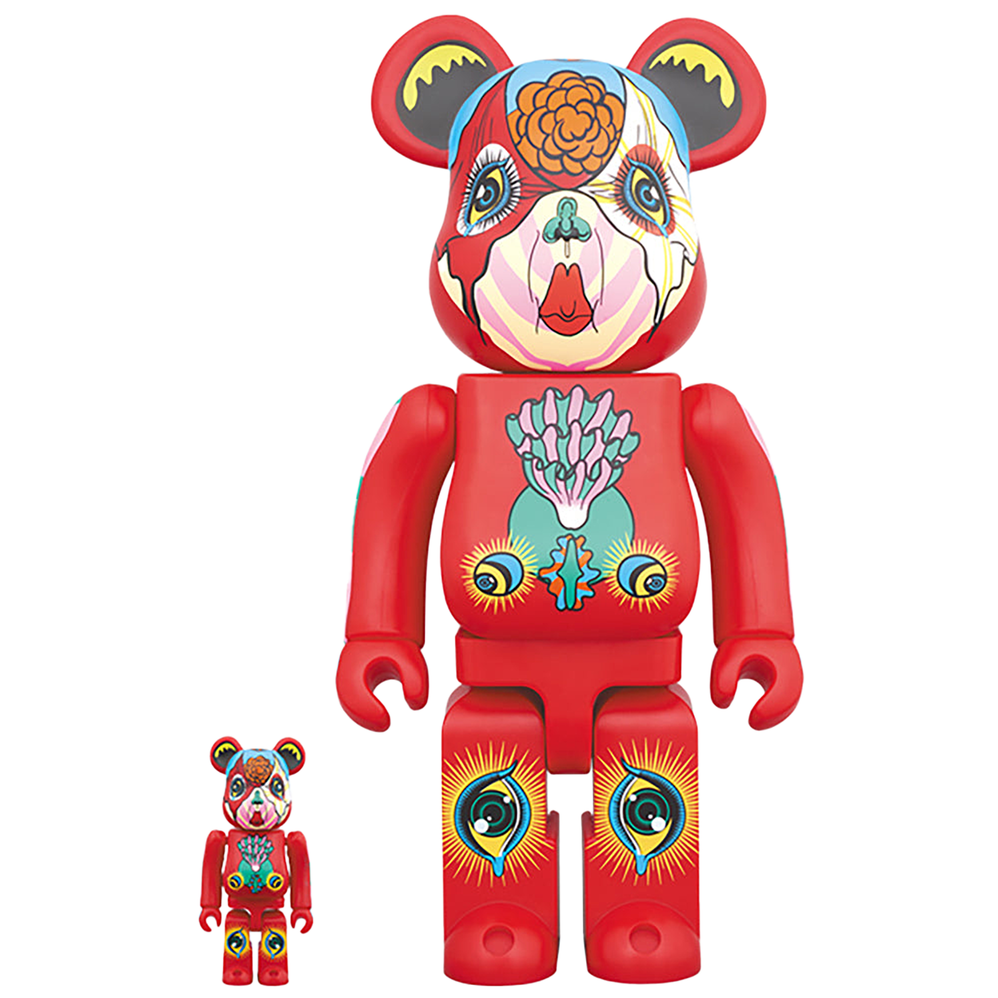BE@RBRICK 田名網敬一 100％ & 400％ 赤