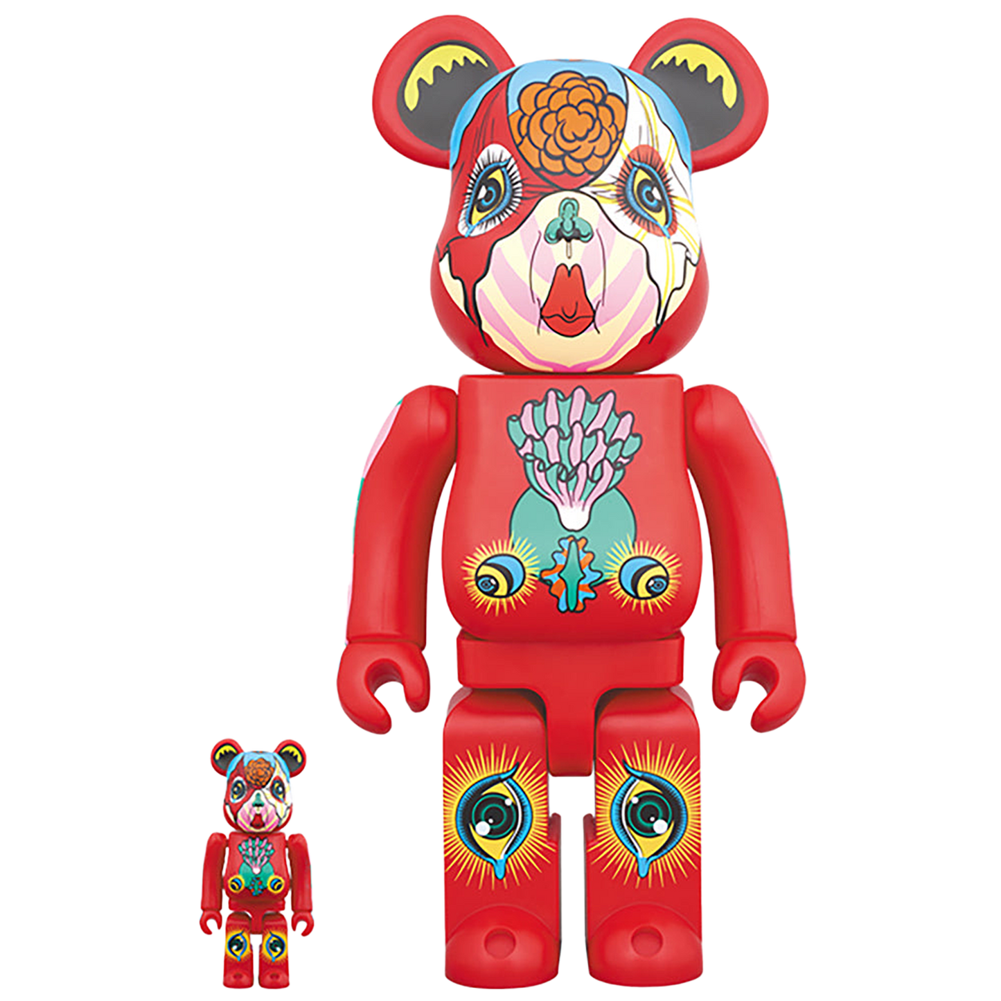 BE@RBRICK 田名網敬一 100％ & 400％ 赤