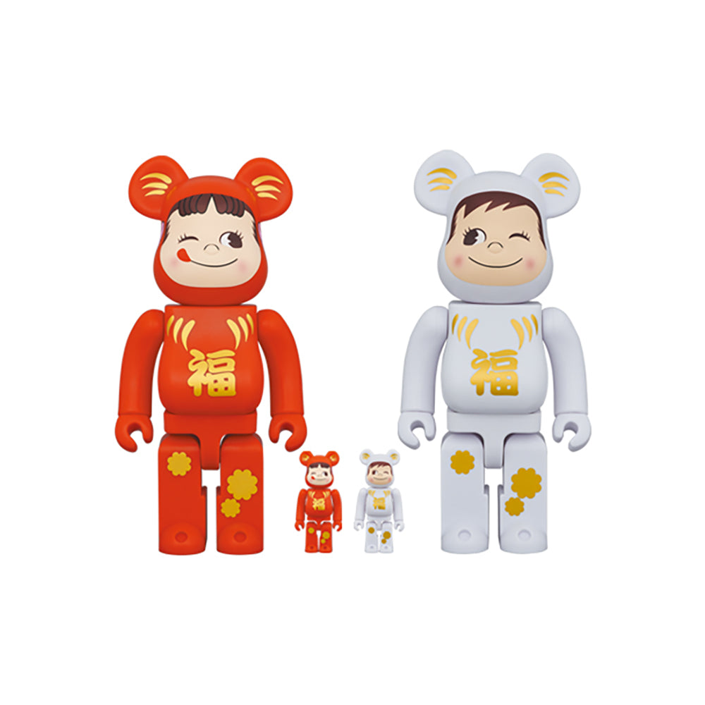 BE@RBRICK 達磨 ペコちゃん＆ポコちゃん 100％ & 400％(4体セット)_0