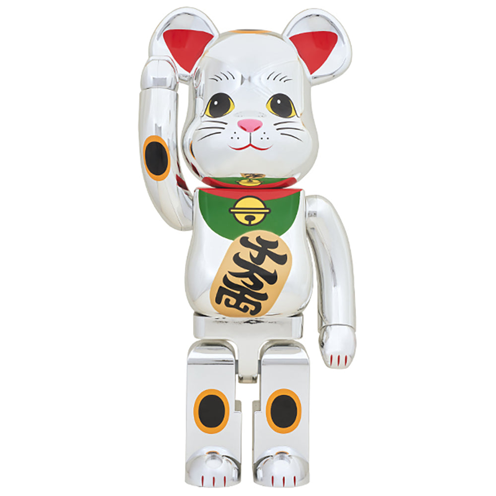 BE@RBRICK 招き猫 銀メッキ 1000％_0