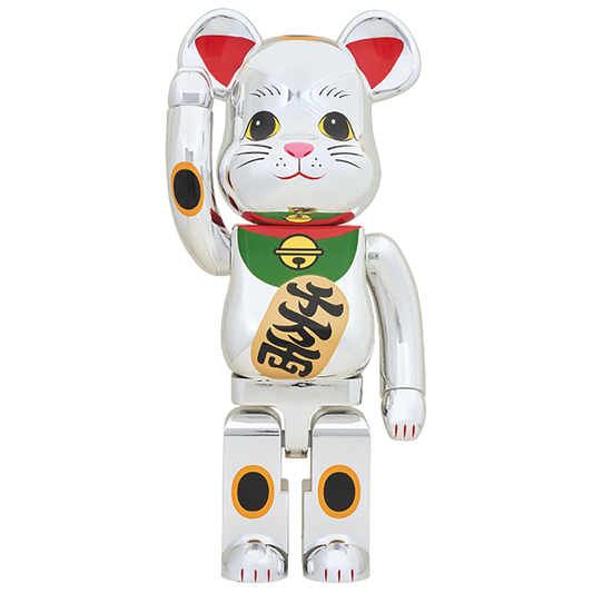 BE@RBRICK 招き猫 銀メッキ 1000％
