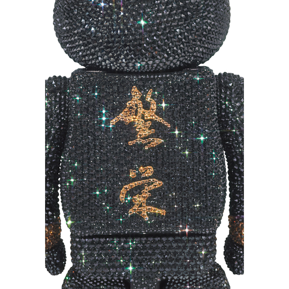 CRYSTAL DECORATE mastermind JAPAN BE@RBRICK 400％ BLACK & GOLD Ver._1