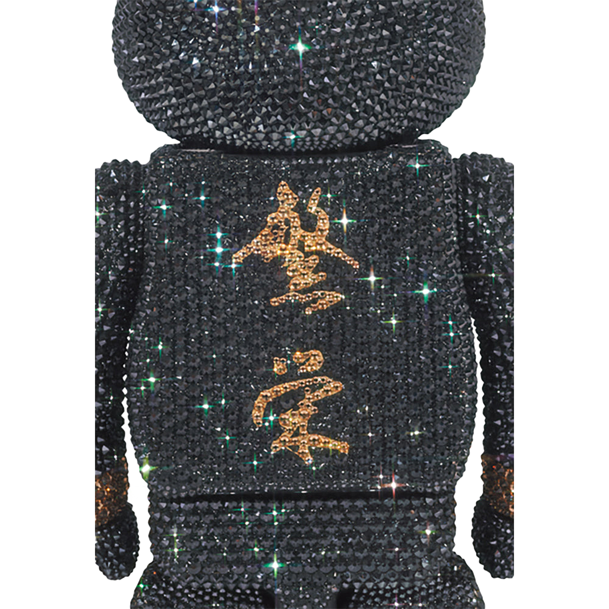 CRYSTAL DECORATE mastermind JAPAN BE@RBRICK 400％ BLACK & GOLD Ver.