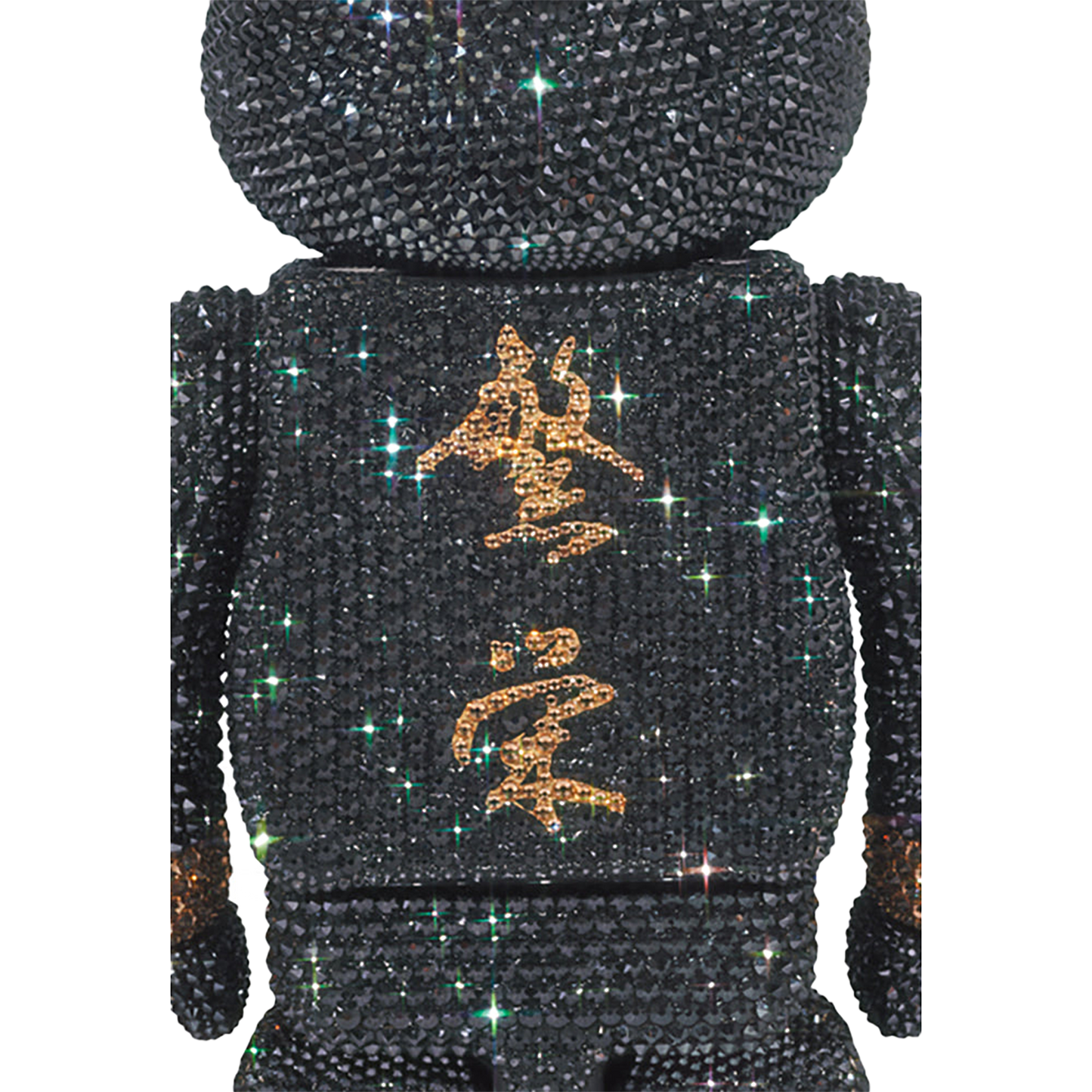 CRYSTAL DECORATE mastermind JAPAN BE@RBRICK 400％ BLACK & GOLD Ver.