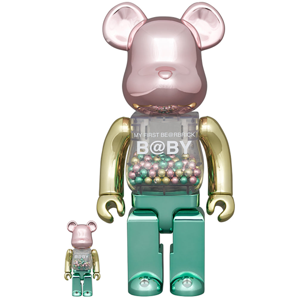 MY FIRST BE@RBRICK 1st COLOR CHROME Ver. 100％ & 400％_0