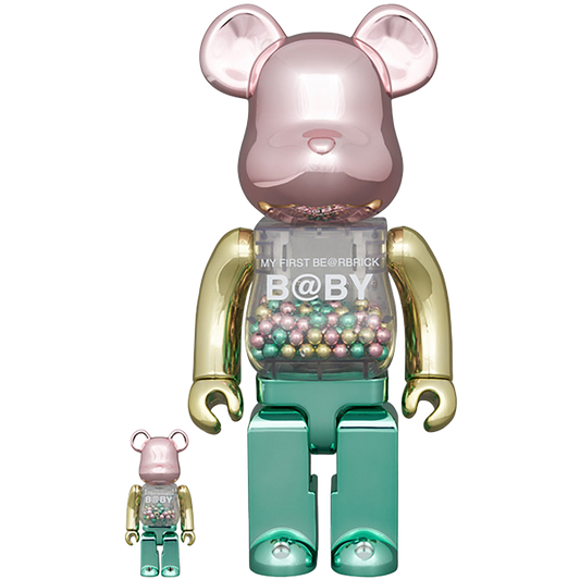 MY FIRST BE@RBRICK 1st COLOR CHROME Ver. 100％ & 400％