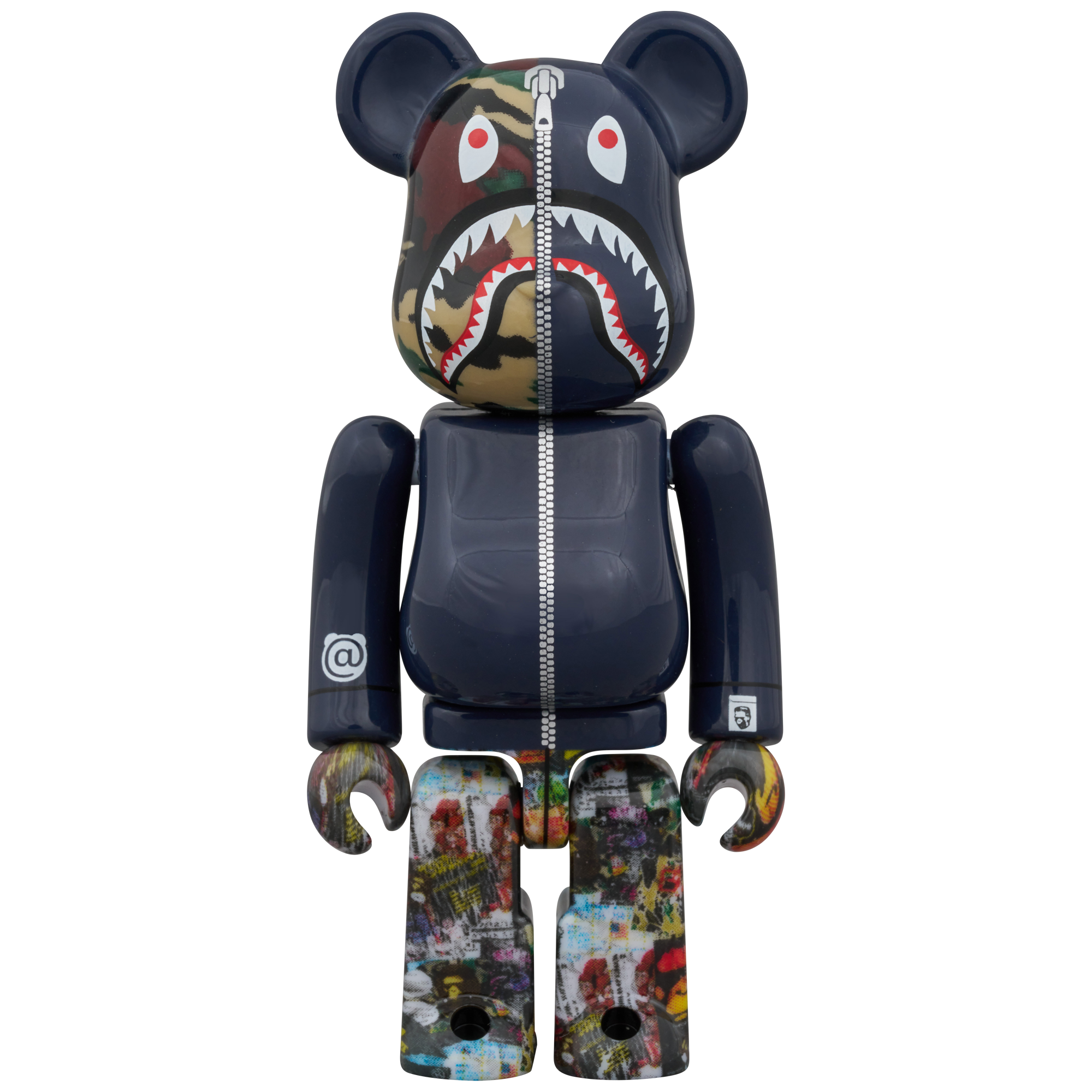 BE@RBRICK BAPE(R) LEGACY CAMO SHARK GRAY／RED／NAVY 100％ & 400％ 3 PCS SET
