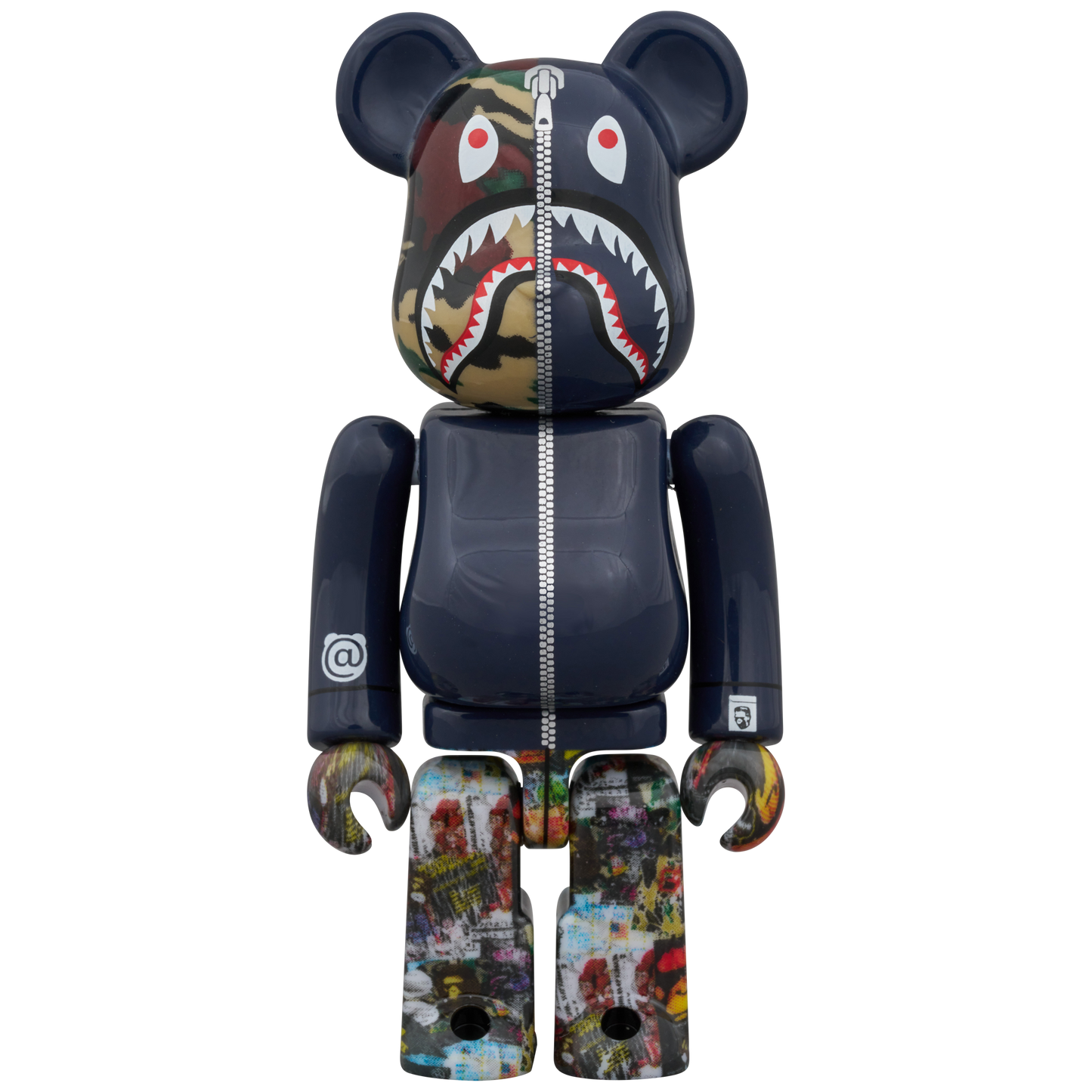 BE@RBRICK BAPE(R) LEGACY CAMO SHARK GRAY／RED／NAVY 100％ & 400％ 3 PCS SET
