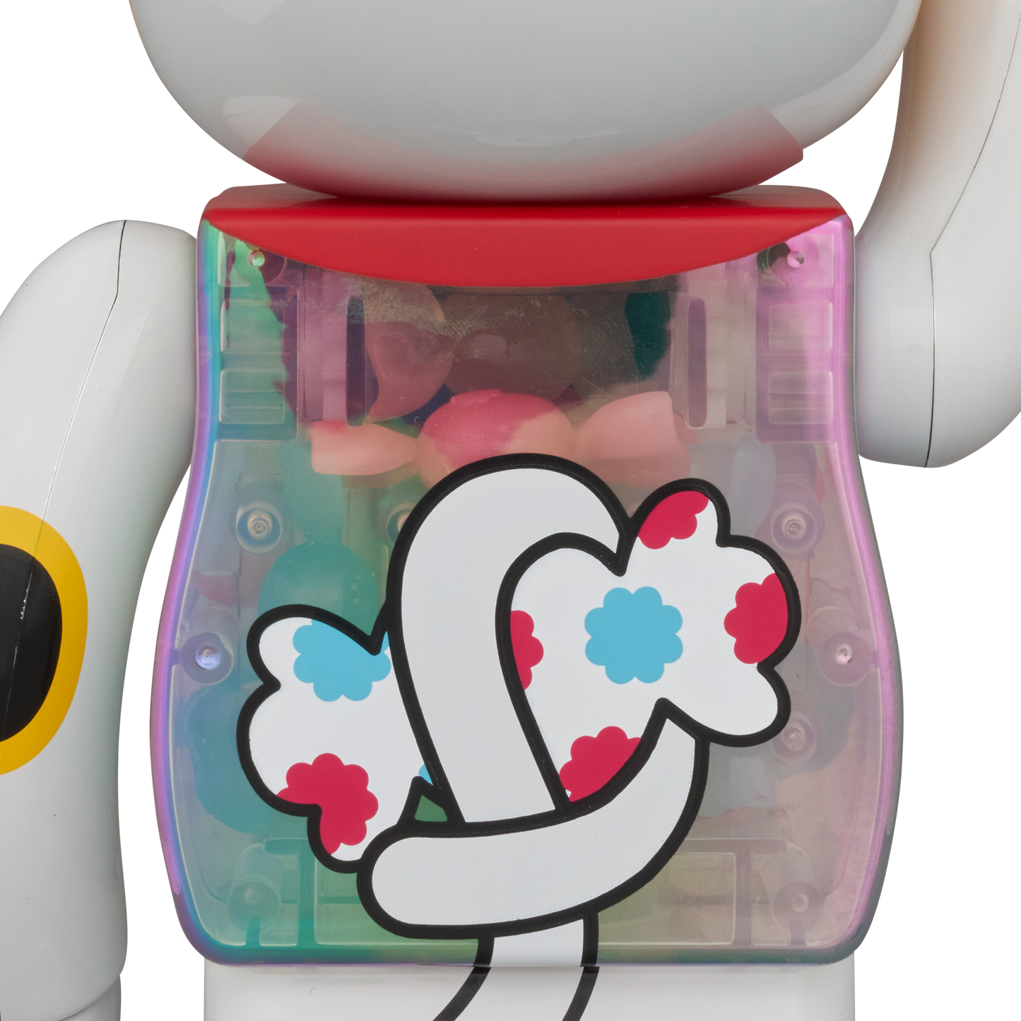 BE@RBRICK Manekineko Peko-chan White Plating with with luminescent milky 100% & 400%
