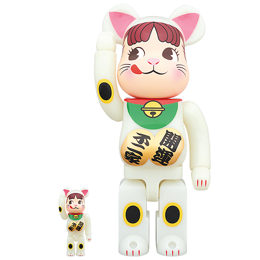 BE@RBRICK 招き猫 ペコちゃん 蓄光 100％ & 400％