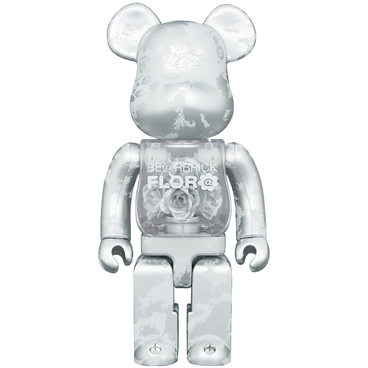 BE@RBRICK FLOR@ SILVER 400％