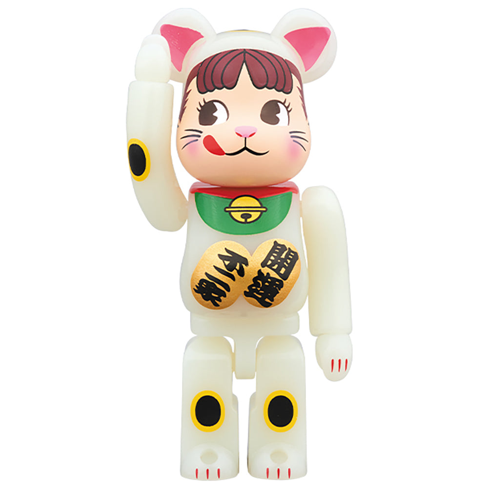 BE@RBRICK 招き猫 ペコちゃん 蓄光 100％ & 400％_1