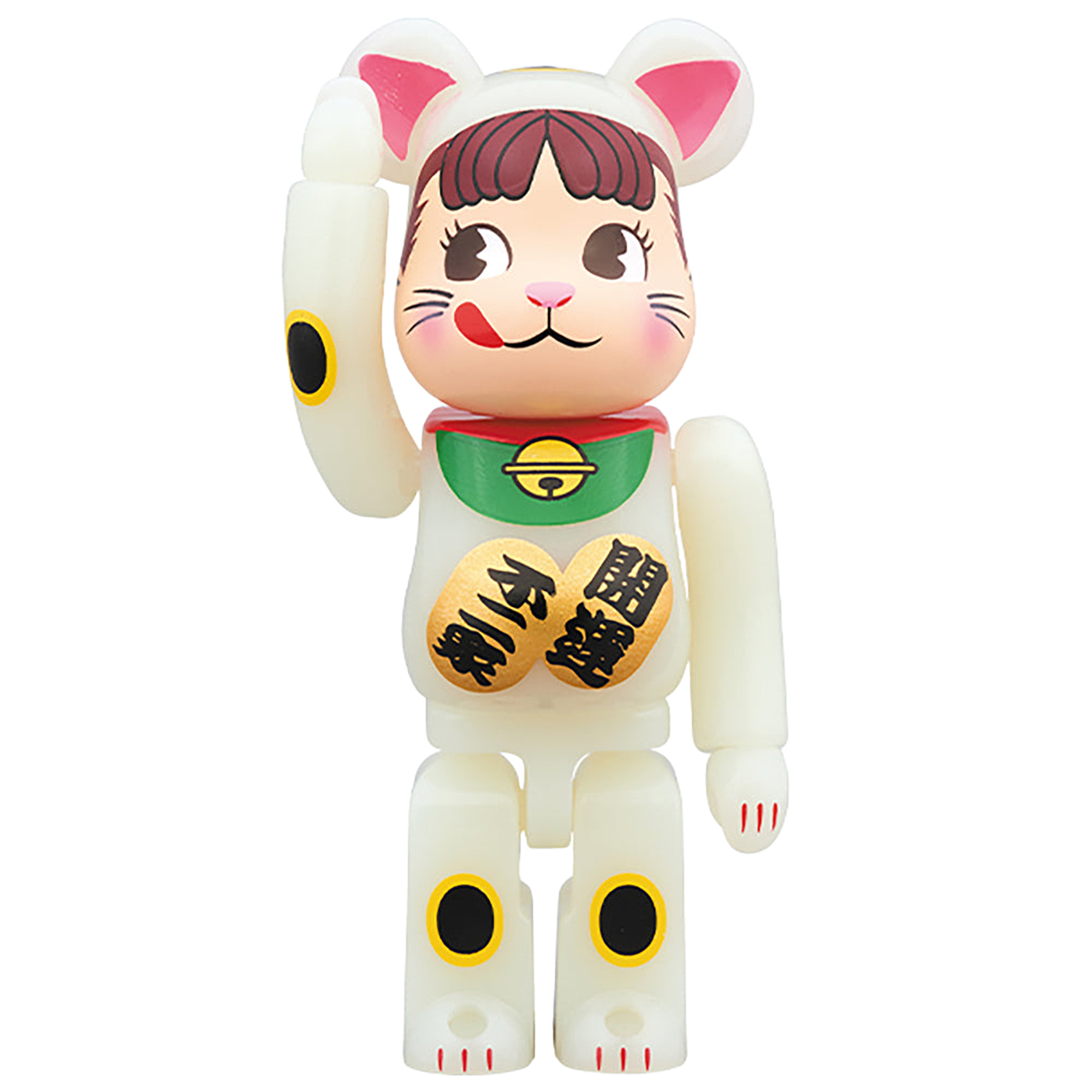 BE@RBRICK 招き猫 ペコちゃん 蓄光 100％ & 400％