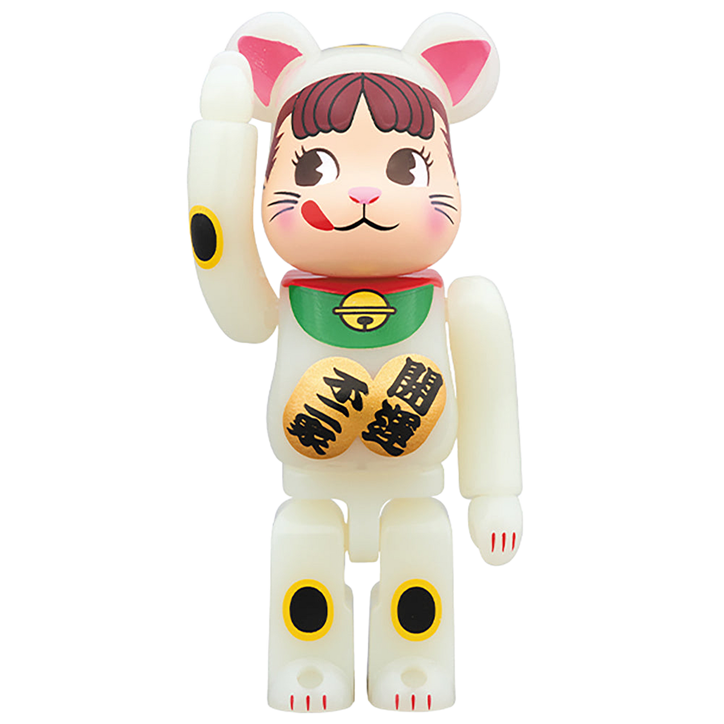BE@RBRICK 招き猫 ペコちゃん 蓄光 100％ & 400％