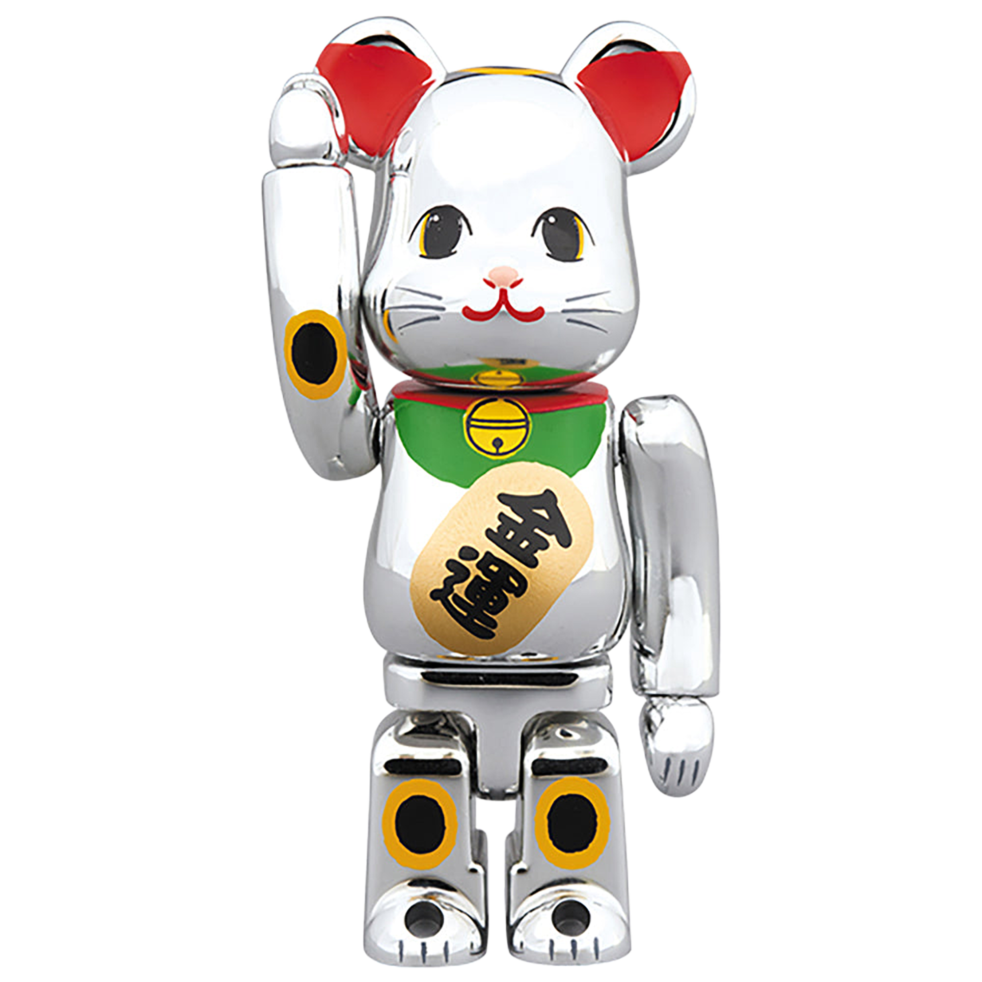 BE@RBRICK 招き猫 銀メッキ 金運 100％ & 400％