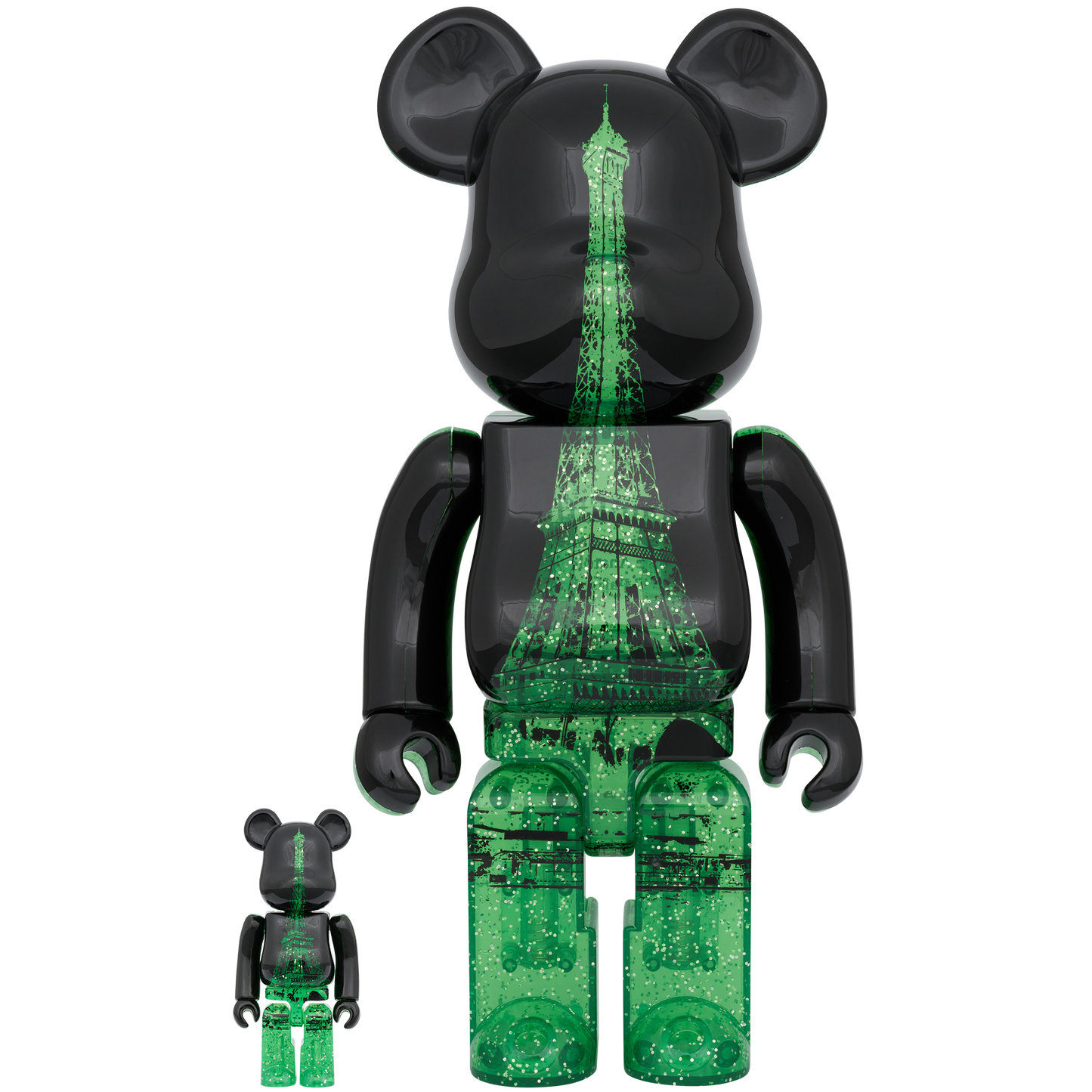 BE@RBRICK EIFFEL TOWER 100％ & 400％ GREEN DRESS Ver._0