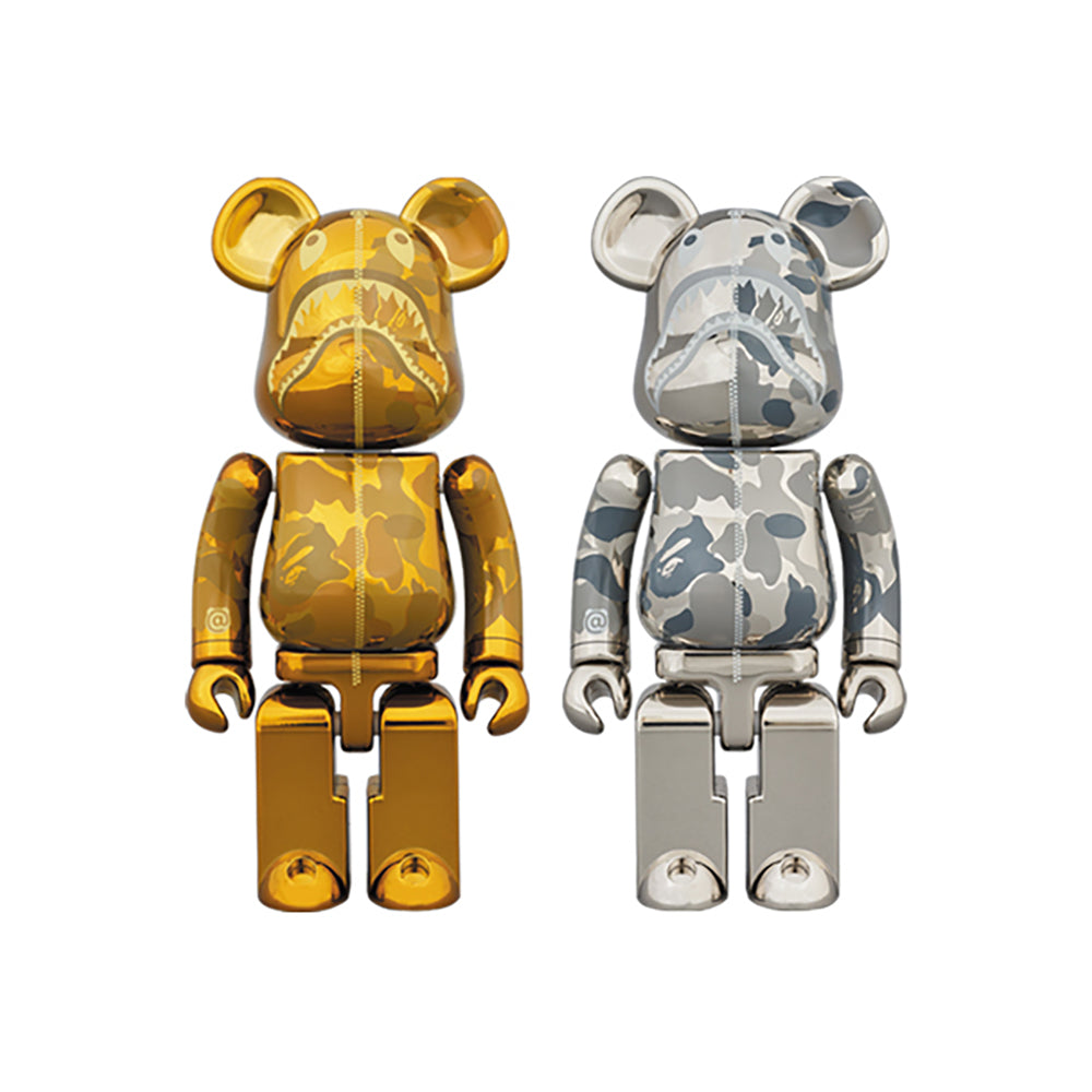 超合金 BAPE(R) CAMO SHARK BE@RBRICK GOLD／SILVER_0