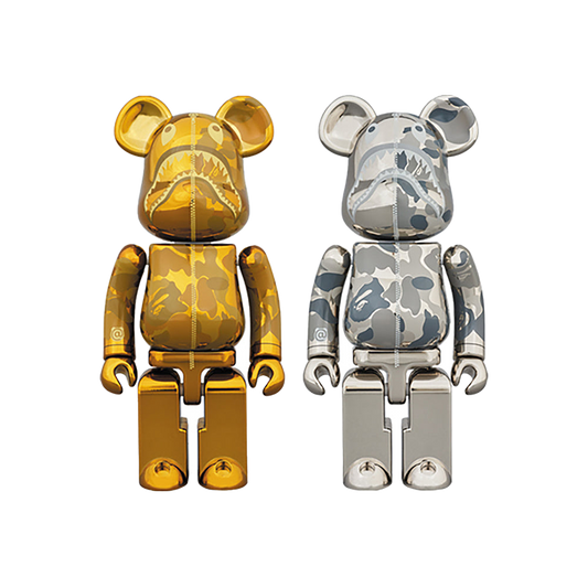 超合金 BAPE(R) CAMO SHARK BE@RBRICK GOLD／SILVER