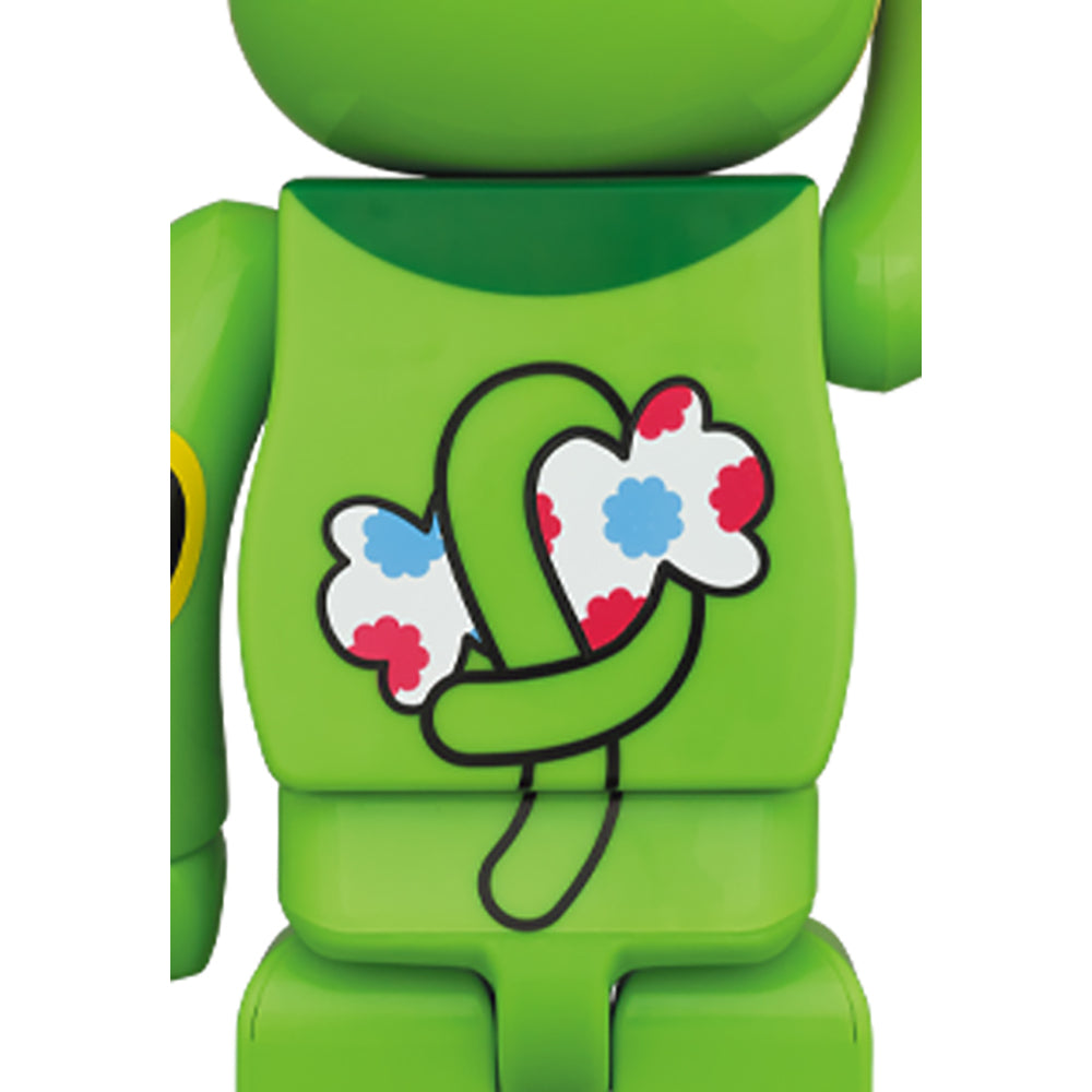 BE@RBRICK 招き猫 ペコちゃん 蛍光グリーン 100％ & 400％_3