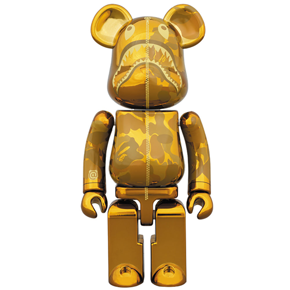 超合金 BAPE(R) CAMO SHARK BE@RBRICK GOLD／SILVER_1