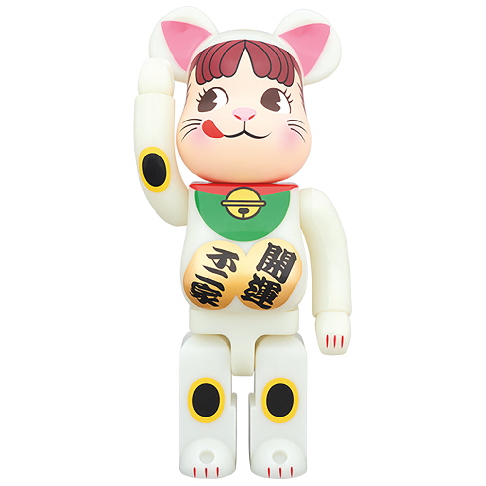 BE@RBRICK 招き猫 ペコちゃん 蓄光 100％ & 400％_3