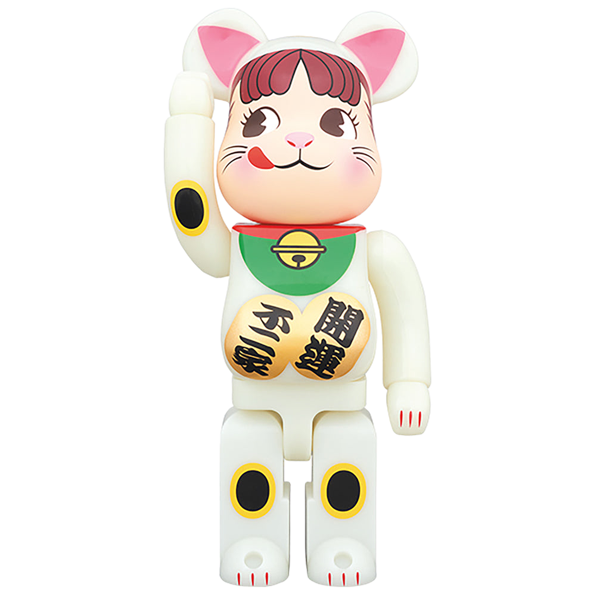 BE@RBRICK 招き猫 ペコちゃん 蓄光 100％ & 400％