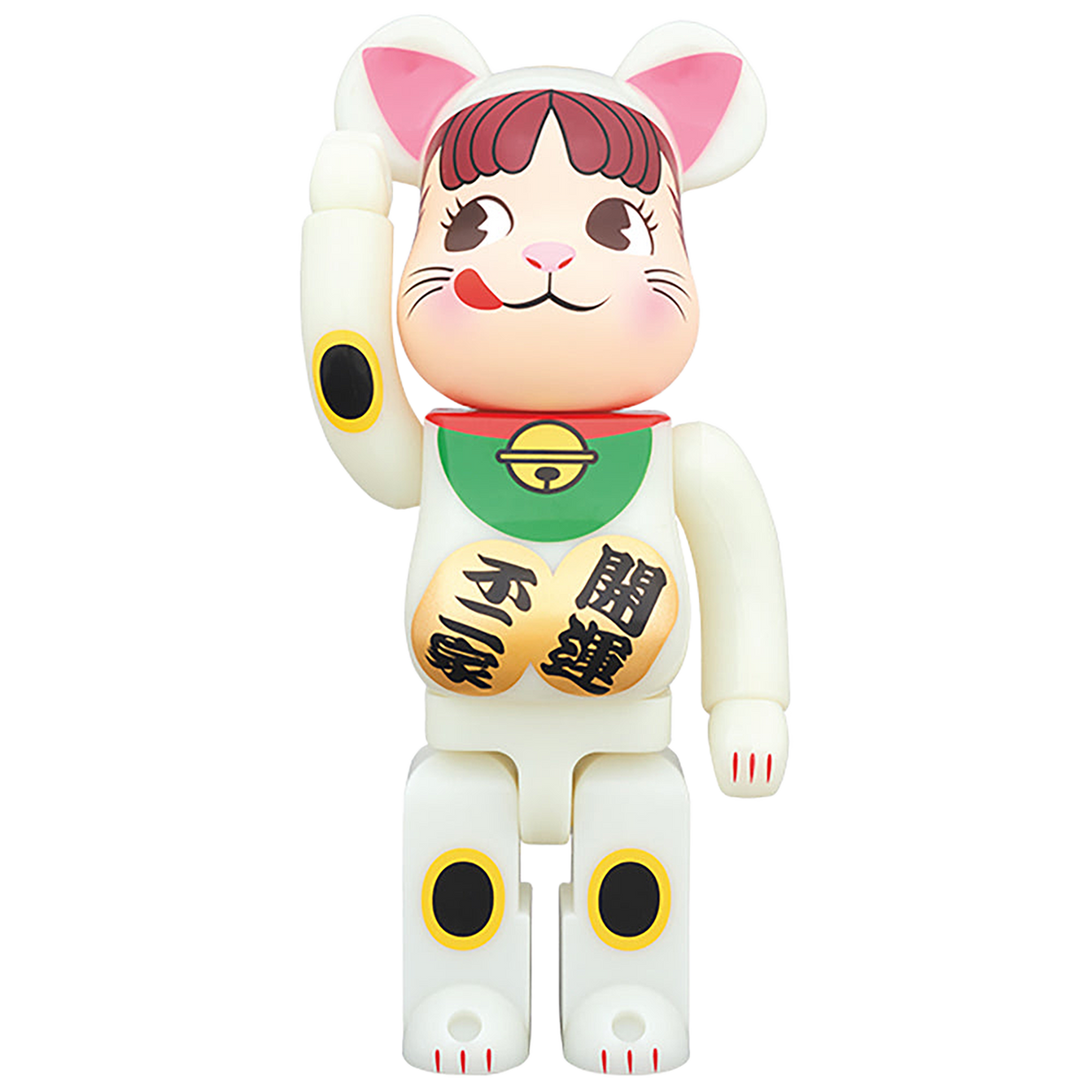 BE@RBRICK 招き猫 ペコちゃん 蓄光 100％ & 400％