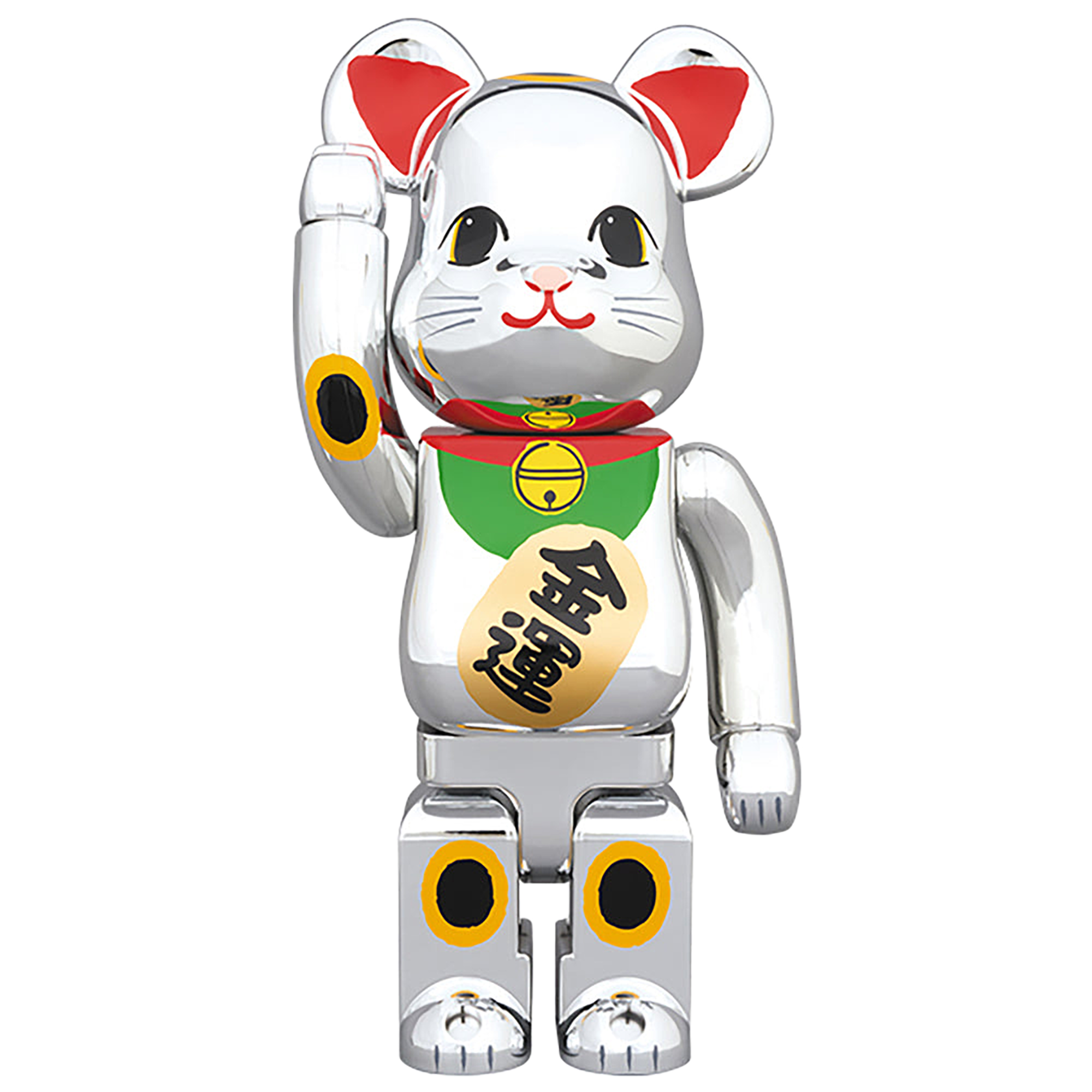 BE@RBRICK 招き猫 銀メッキ 金運 100％ & 400％