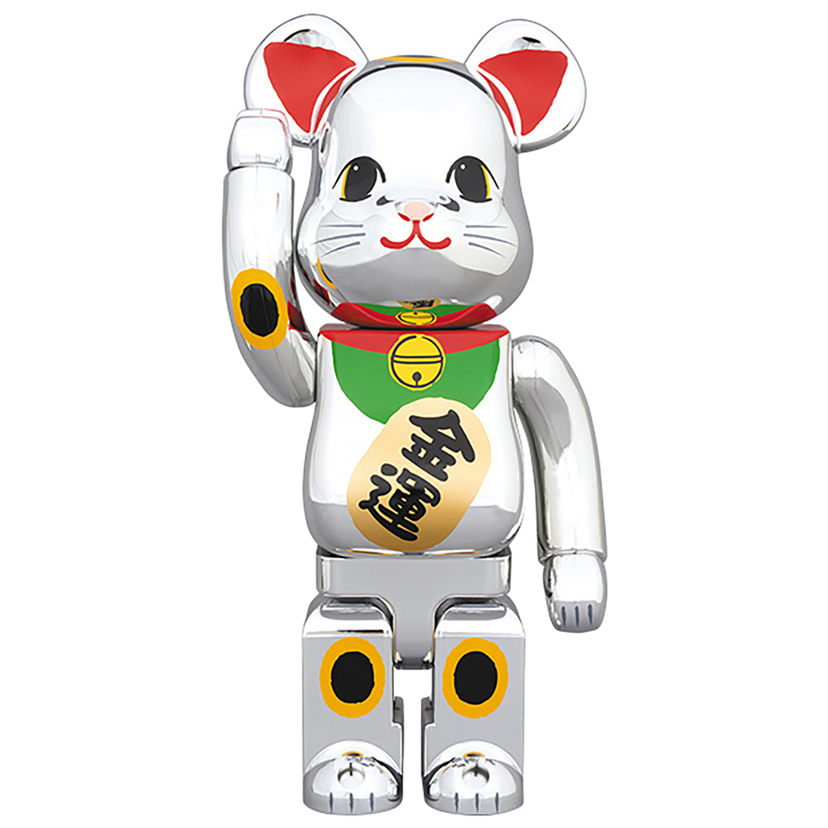 BE@RBRICK 招き猫 銀メッキ 金運 100％ & 400％