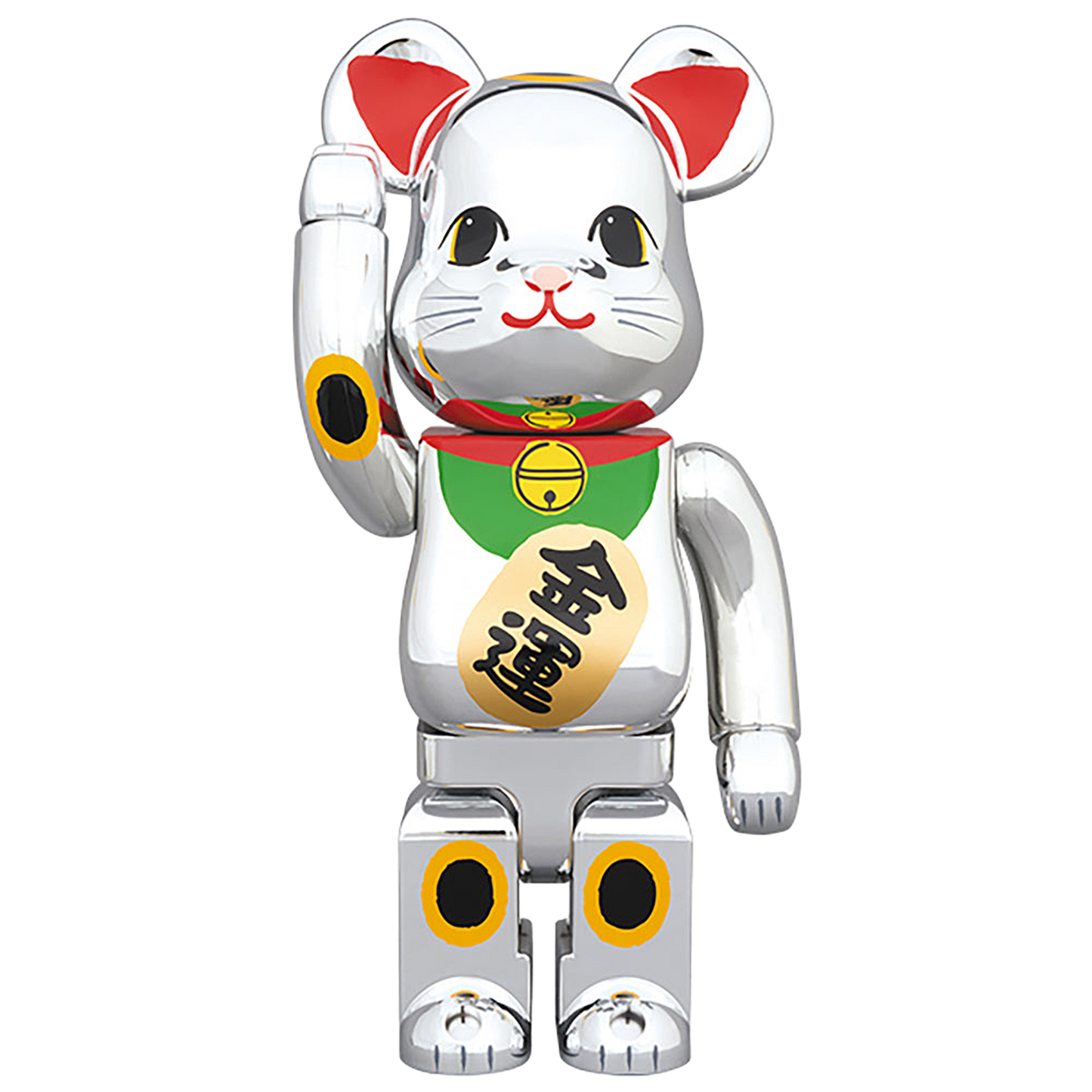 BE@RBRICK 招き猫 銀メッキ 金運 100％ & 400％