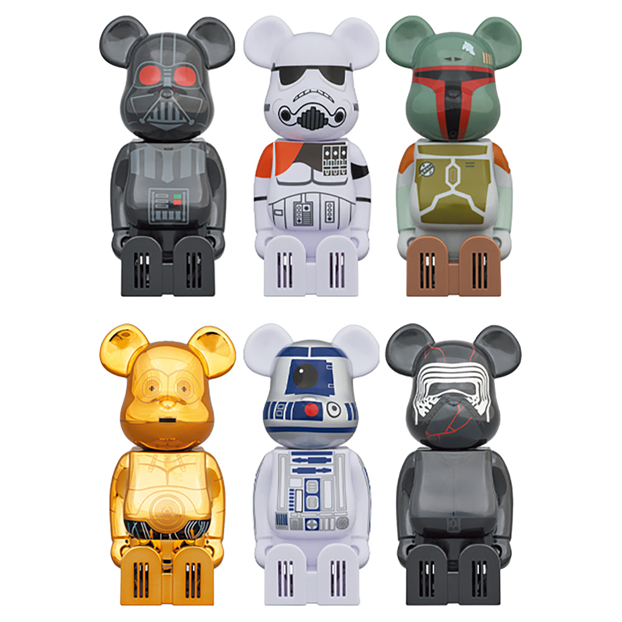 cleverin BE@RBRICK STAR WARS DARTH VADER／SANDTROOPER／BOBA FETT／ C-3PO／R2-D2／KYLO REN