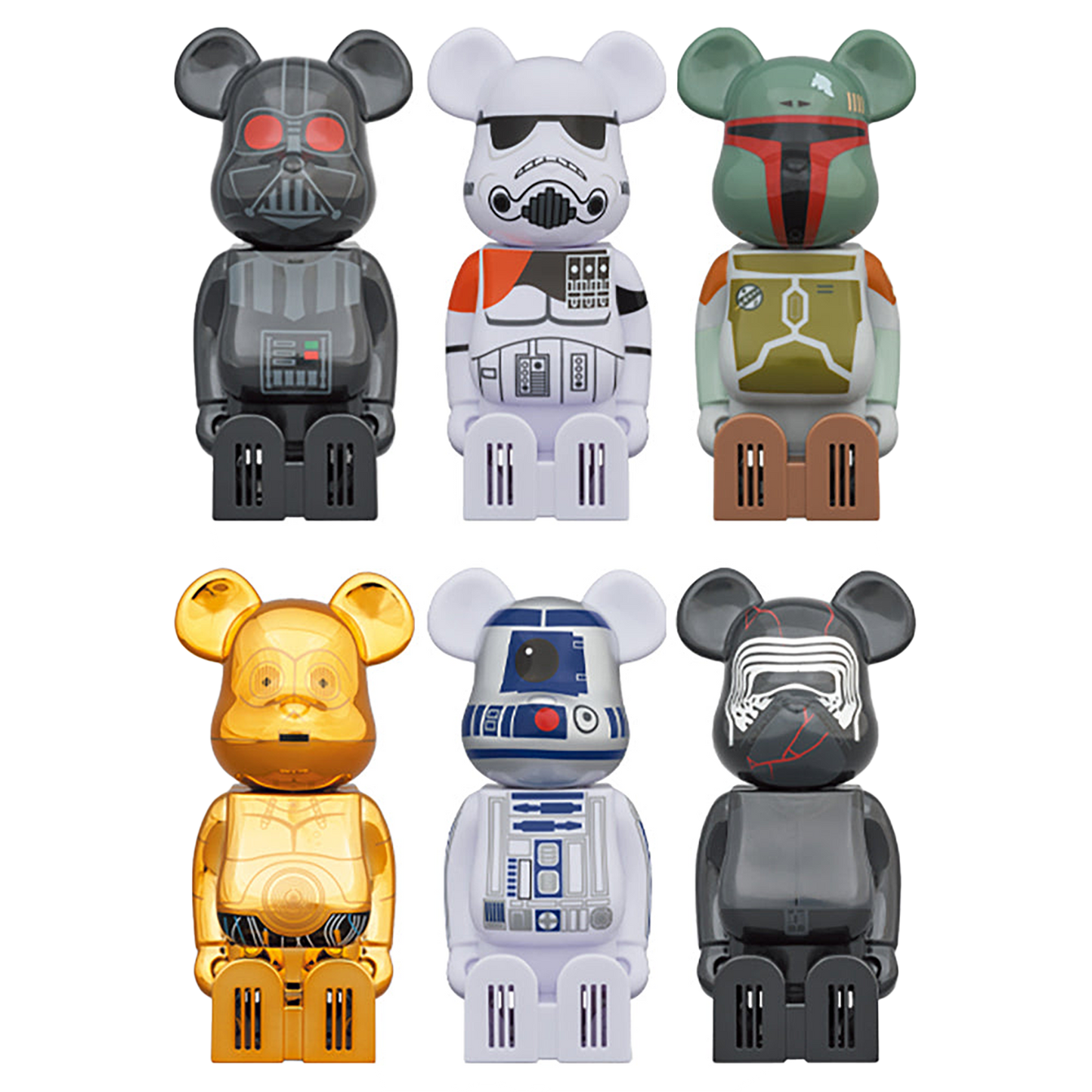 cleverin BE@RBRICK STAR WARS DARTH VADER／SANDTROOPER／BOBA FETT／ C-3PO／R2-D2／KYLO REN