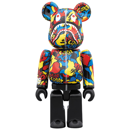 MEDICOM TOY CAMO SHARK BE@RBRICK 100％