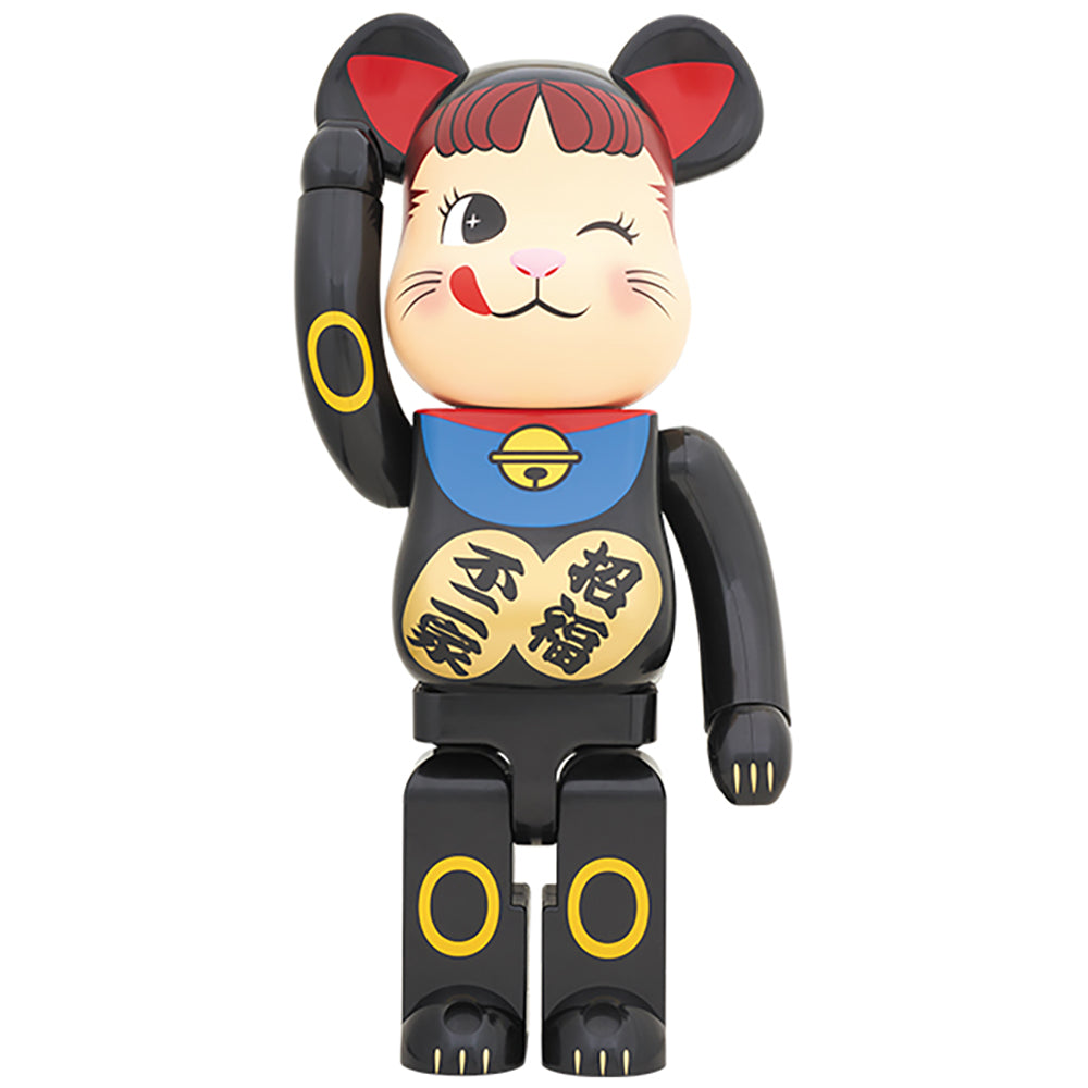 BE@RBRICK 招き猫 ペコちゃん 黒 1000％_0