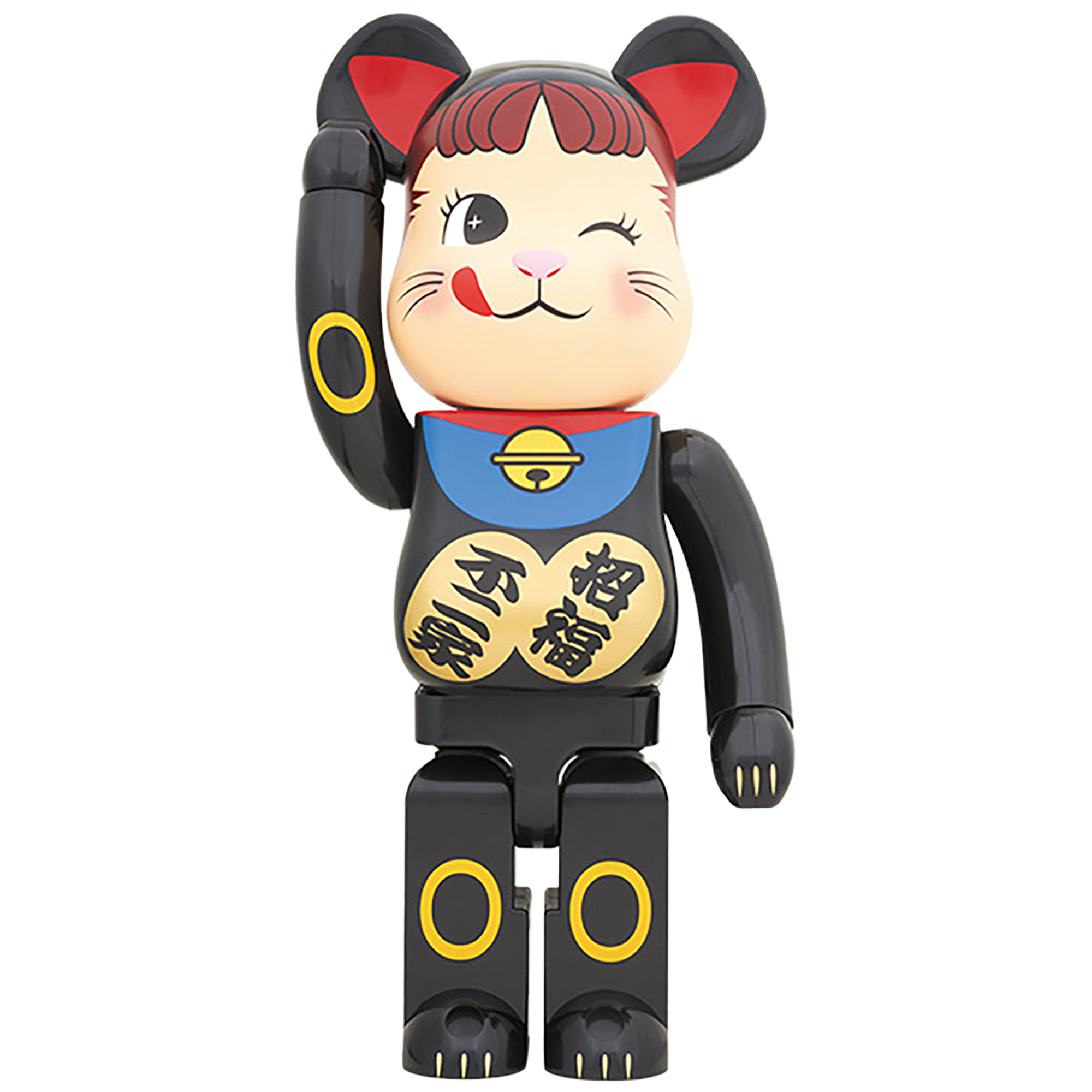 BE@RBRICK 招き猫 ペコちゃん 黒 1000％